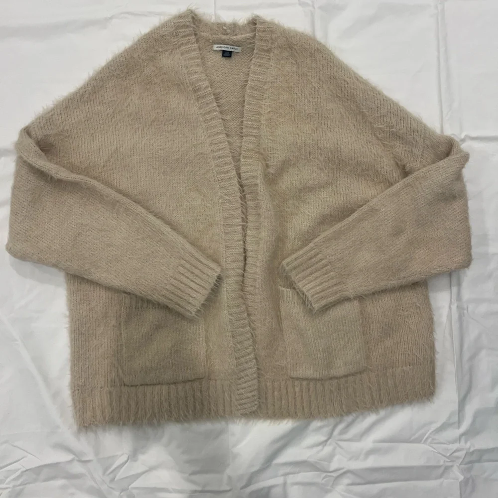 American Eagle Outfitters Fuzzy Tan Cardigan - Picture 2 of 3